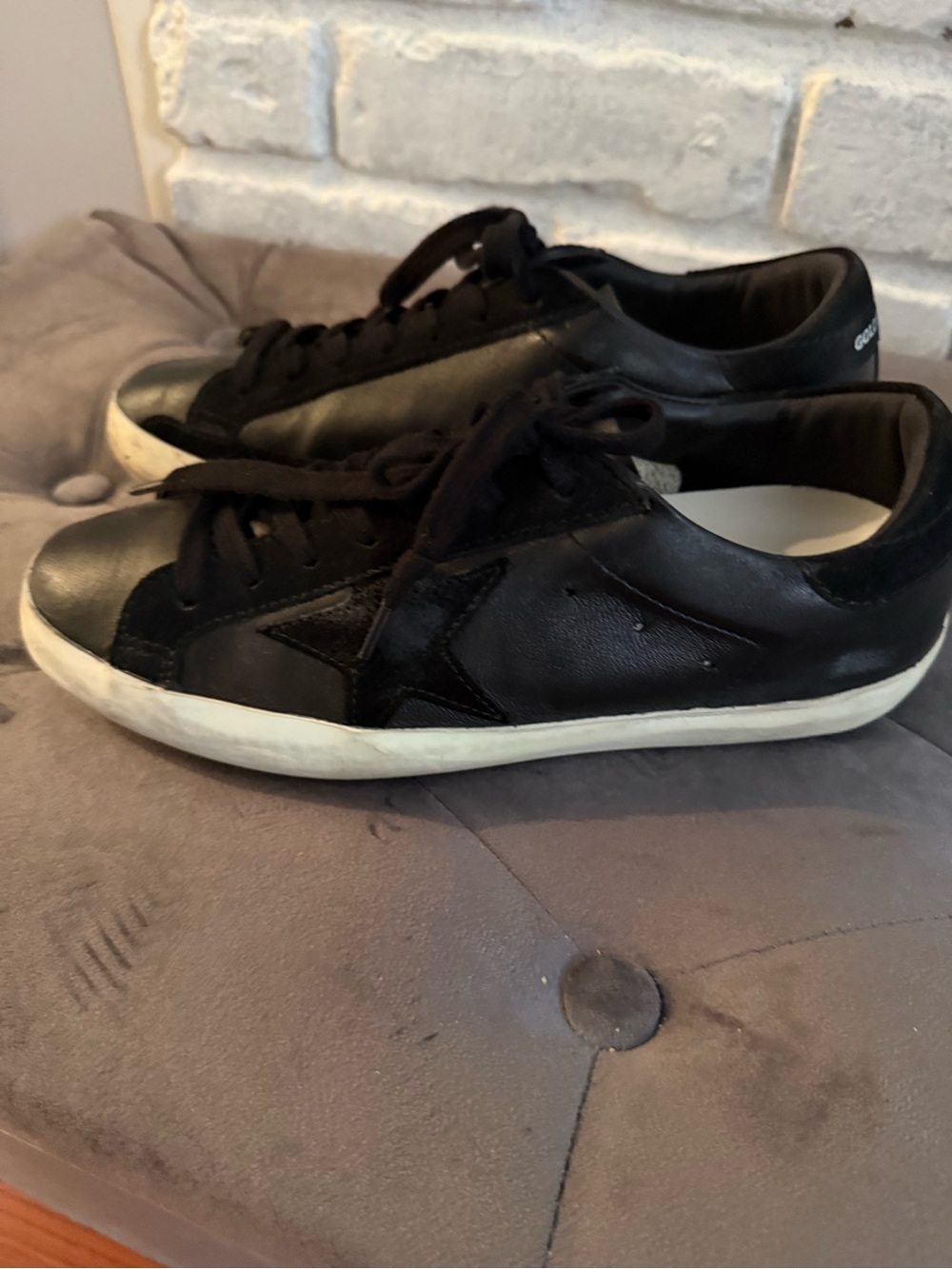 Golden Goose Black Low-Top Star Sneakers
